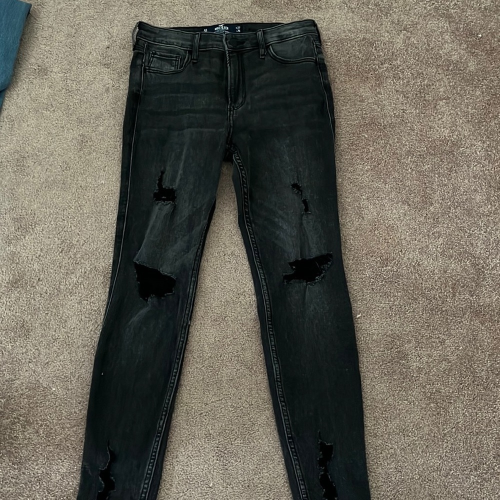 Faded black Hollister high-rise super skinny jeans